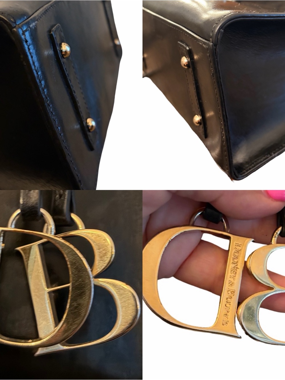 Dooney & Bourke Belmar Jenine 30  North South Black Leather Handle Crossbody Bag - Picture 5 of 17